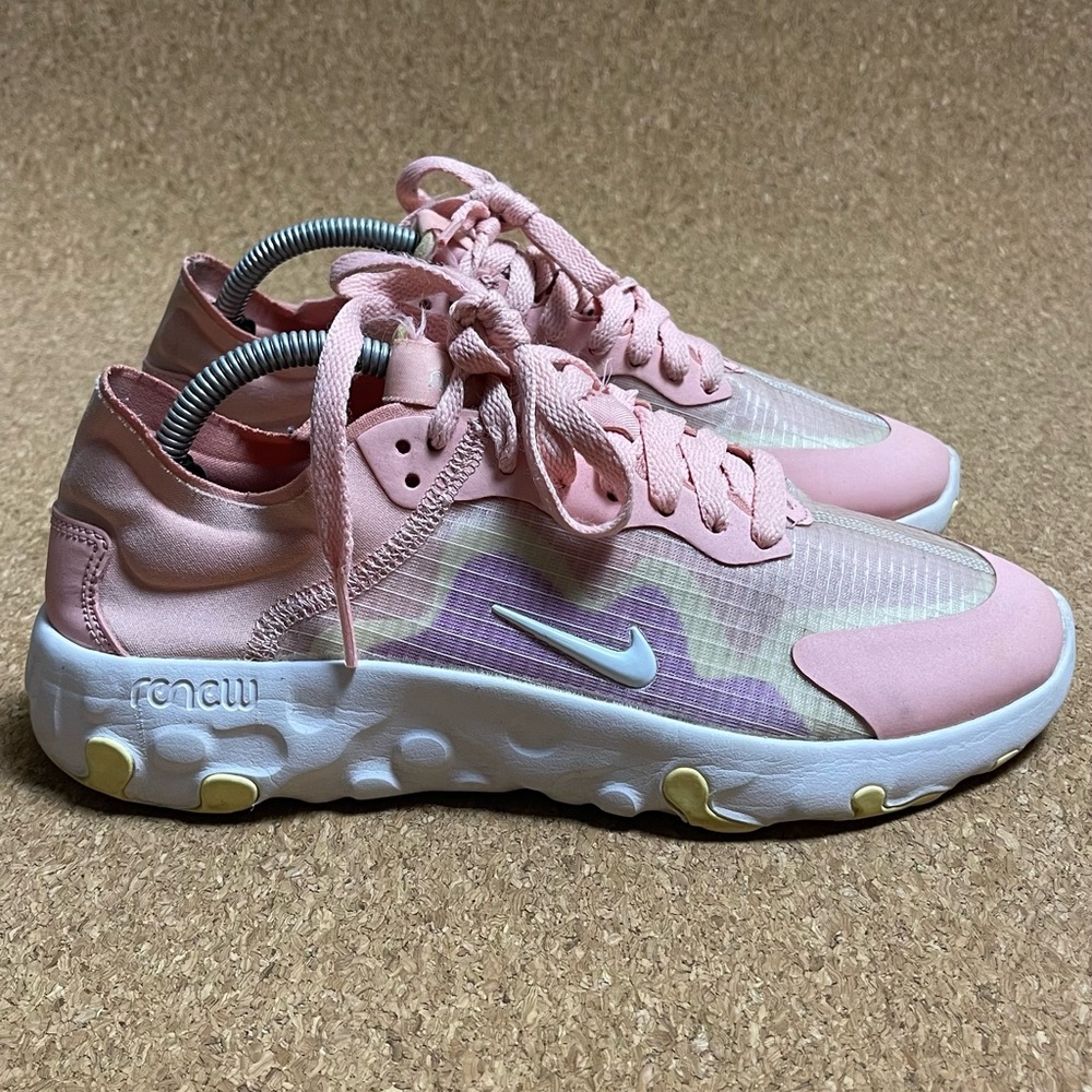 Nike Pink and Light Purple Wave React Sneakers